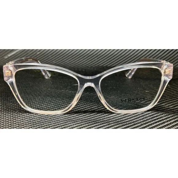 New! Versace Womens Transparent Crystal Eyeglasses - Picture 2 of 5